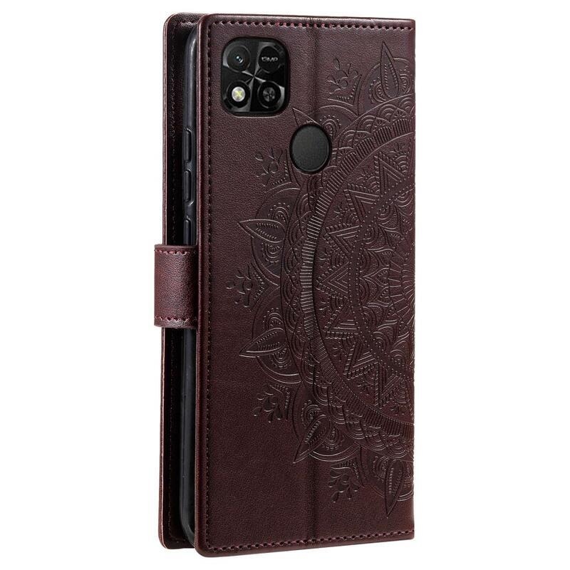 Mandala könyv tok a Xiaomi Redmi 10A-hoz - barna