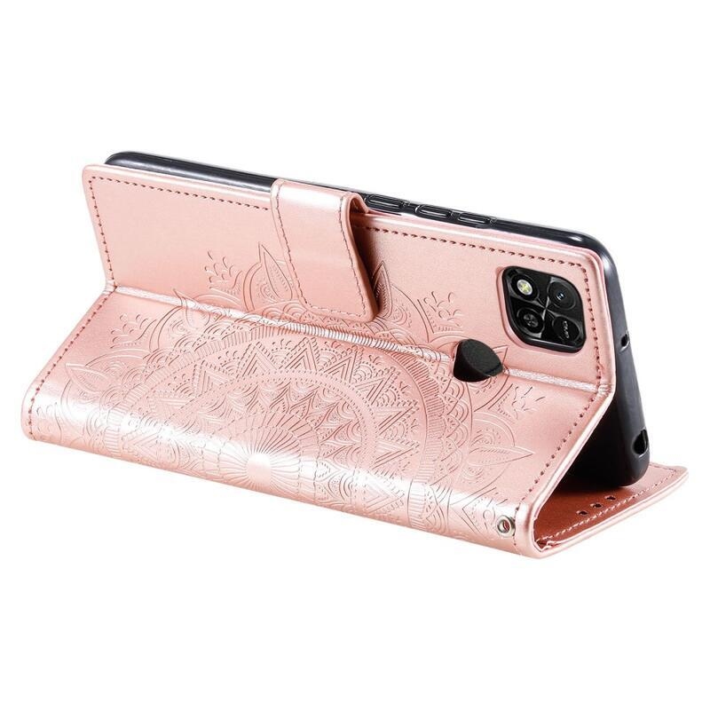 Mandala könyv tok Xiaomi Redmi 10A - rózsa arany