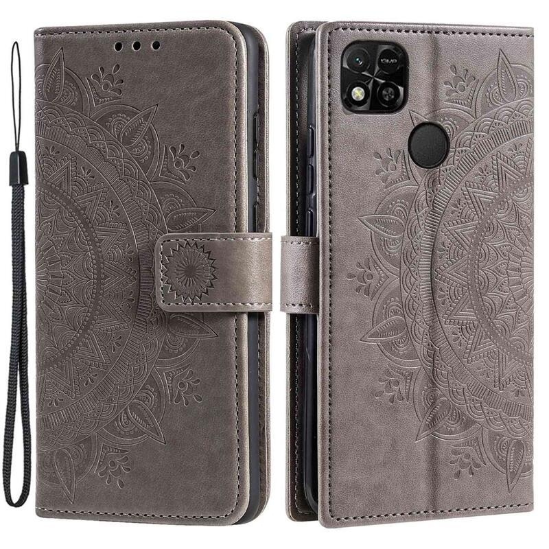 Mandala könyv tok a Xiaomi Redmi 10A-hoz - szürke