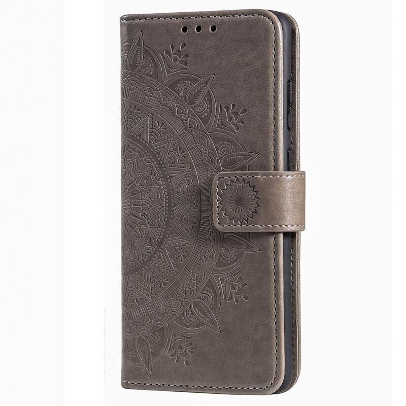 Mandala könyv tok a Xiaomi Redmi 10A-hoz - szürke