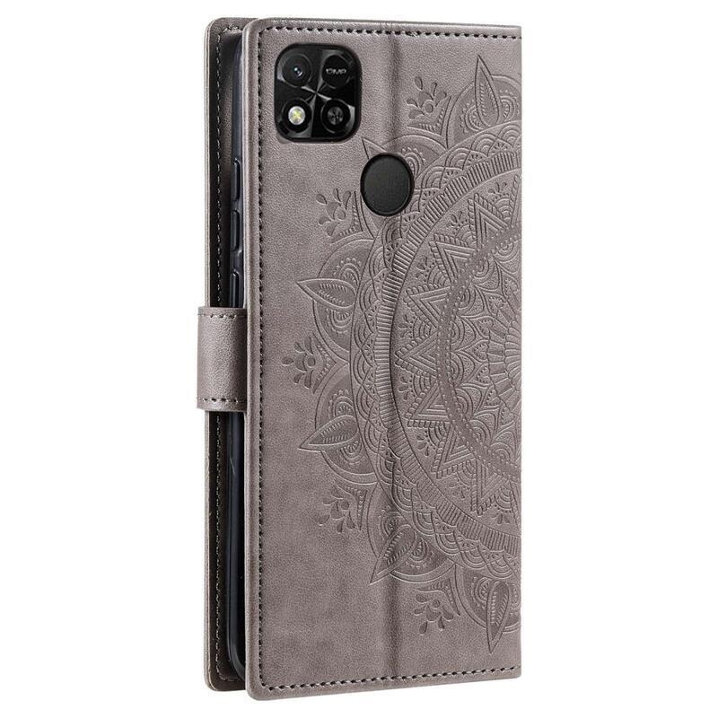 Mandala könyv tok a Xiaomi Redmi 10A-hoz - szürke