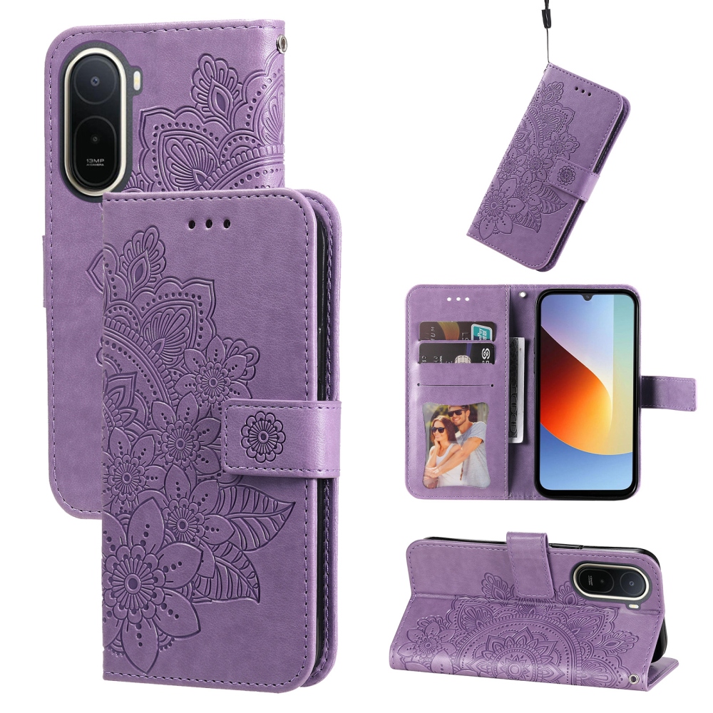 Mandala könyv tok a Xiaomi Redmi A7 Pro készülékhez - lila