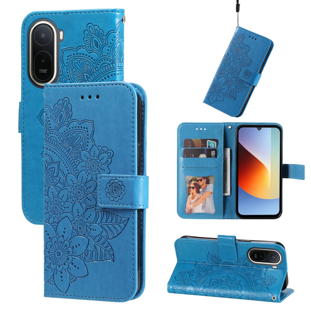 Mandala könyv tok a Xiaomi Redmi A7 Pro készülékhez - kék