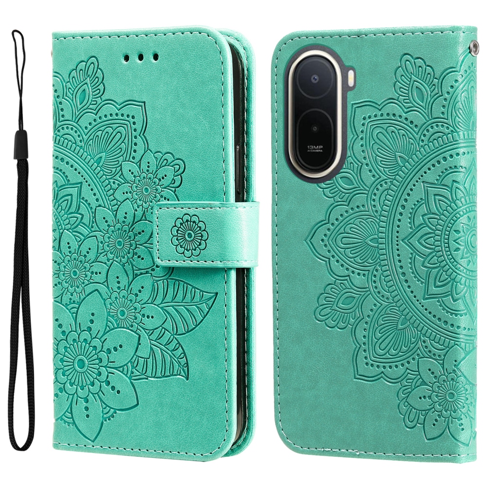 Mandala könyv tok a Xiaomi Redmi A7 Pro-hoz - teáskék