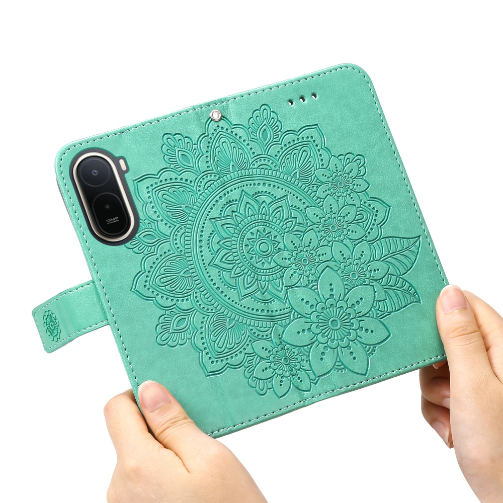 Mandala könyv tok a Xiaomi Redmi A7 Pro-hoz - teáskék