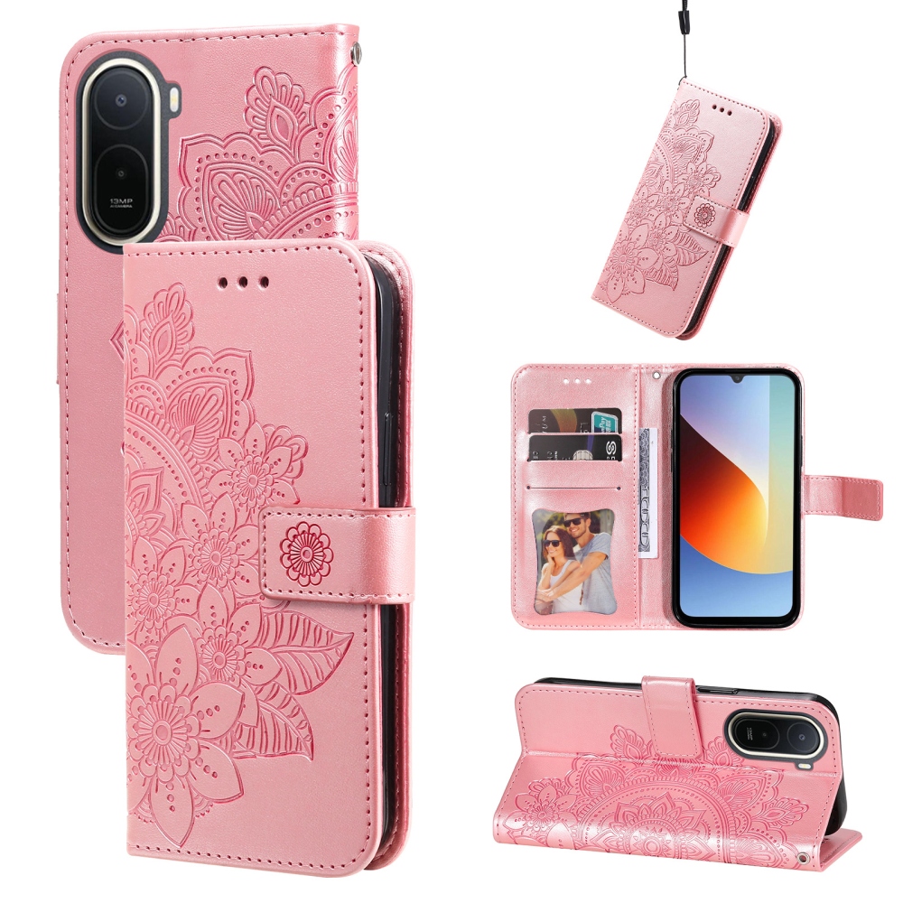 Mandala könyv tok a Xiaomi Redmi A7 Pro készülékhez - rózsaszín