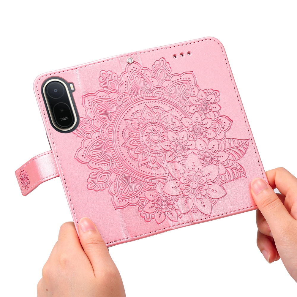 Mandala könyv tok a Xiaomi Redmi A7 Pro készülékhez - rózsaszín