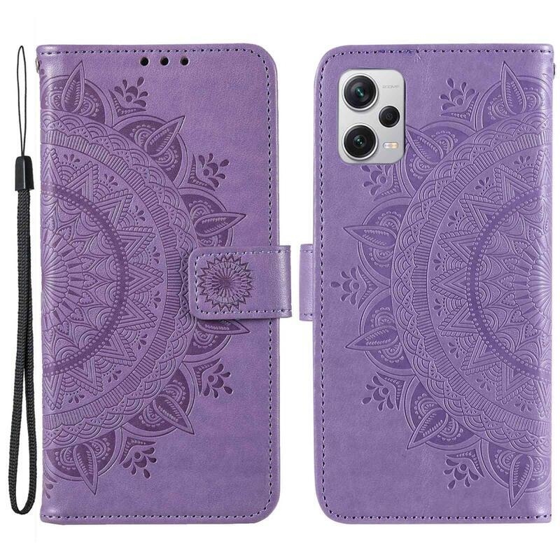 Mandala könyv tok a Xiaomi Redmi Note 12 Pro+ 5G számára - lila