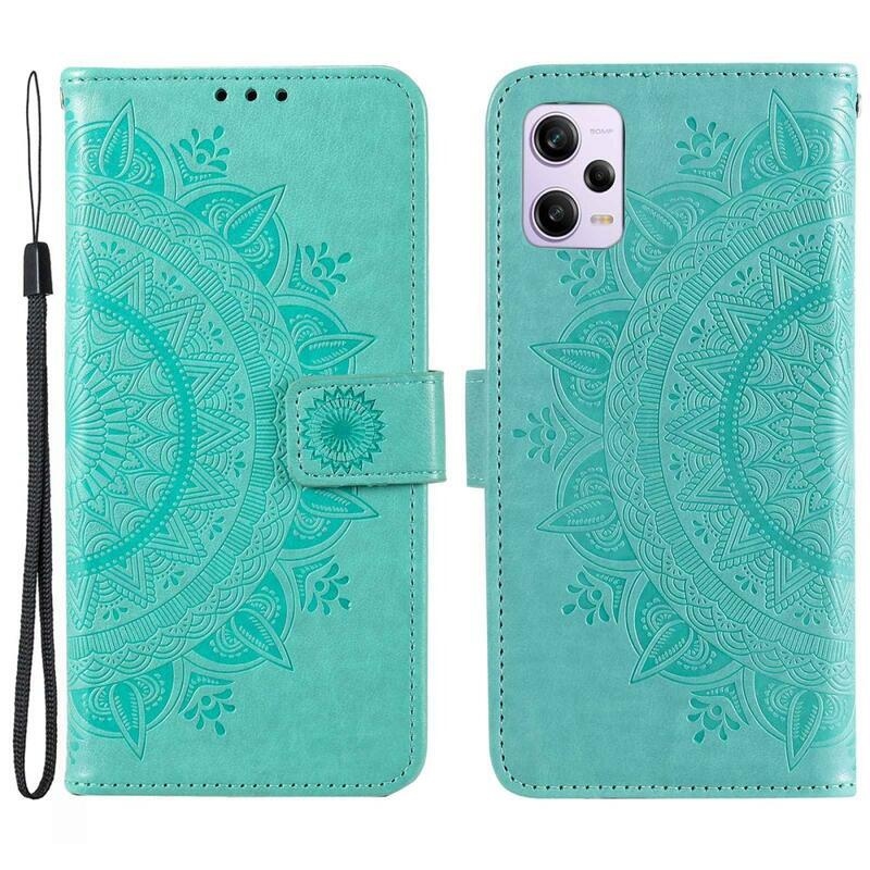 Mandala könyv tok a Xiaomi Redmi Note 12 Pro+ 5G számára - teal színű