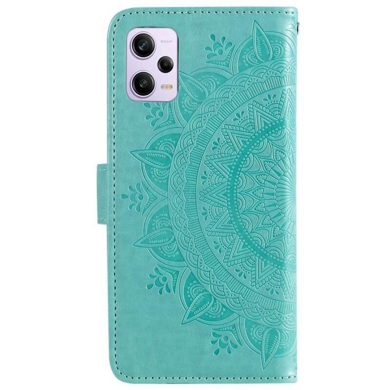 Mandala könyv tok a Xiaomi Redmi Note 12 Pro+ 5G számára - teal színű