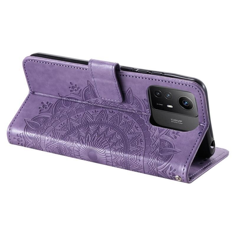 Mandala könyv tok Xiaomi Redmi Note 12S-hez - lila