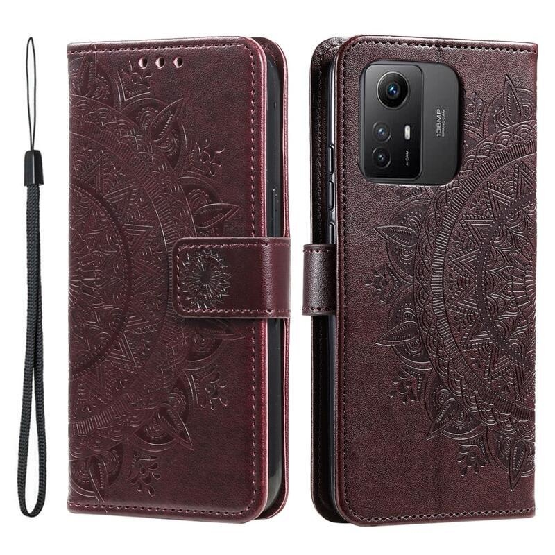 Mandala könyv tok a Xiaomi Redmi Note 12S-hez - barna
