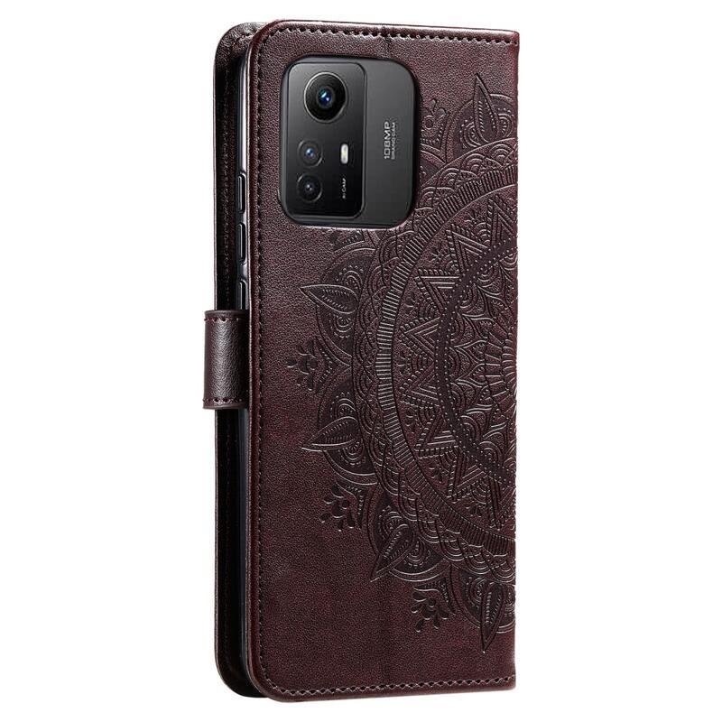 Mandala könyv tok a Xiaomi Redmi Note 12S-hez - barna
