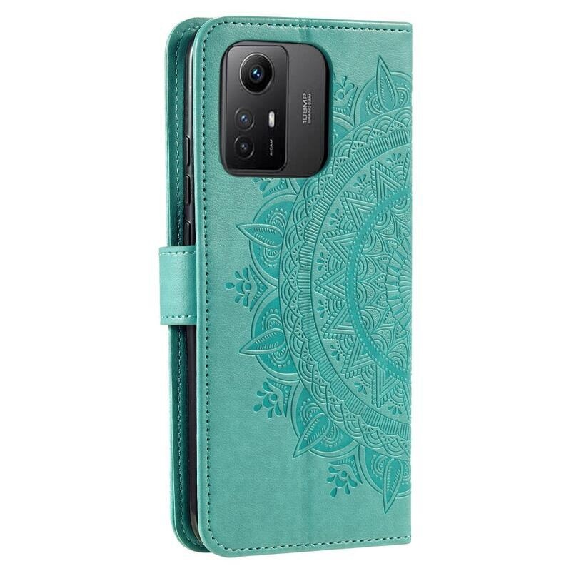 Mandala könyv tok a Xiaomi Redmi Note 12S-hez - teal színű