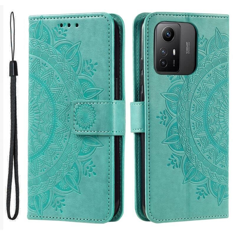 Mandala könyv tok a Xiaomi Redmi Note 12S-hez - teal színű