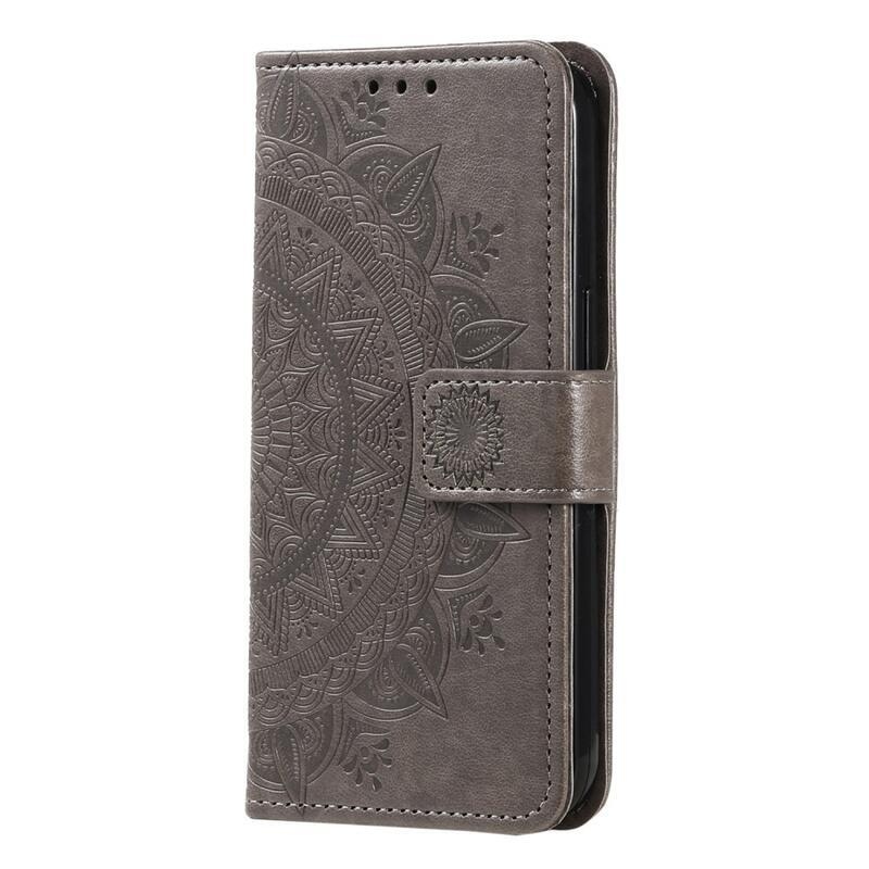 Mandala könyv tok Xiaomi Redmi Note 12S-hez - szürke