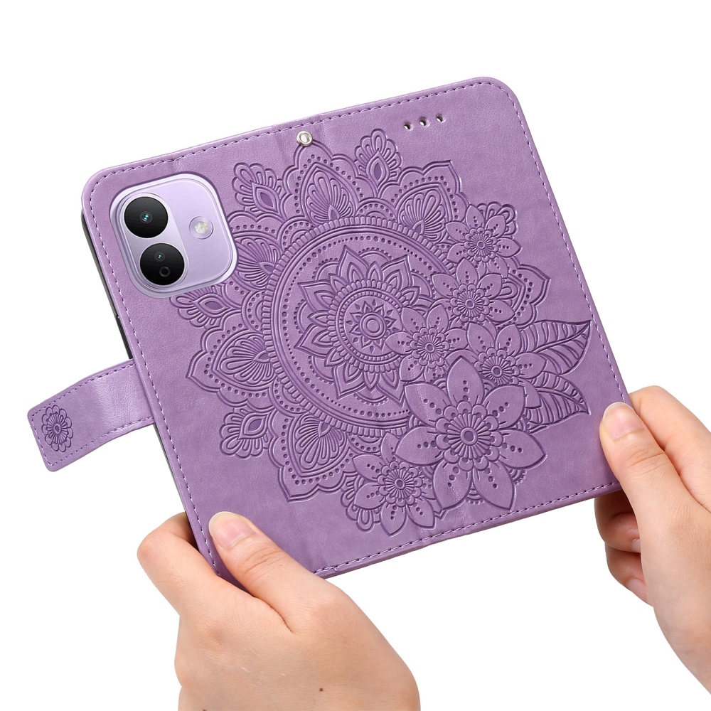 Mandala könyvformájú tok a Xiaomi Redmi Note 17 Pro 5G-hez – lila