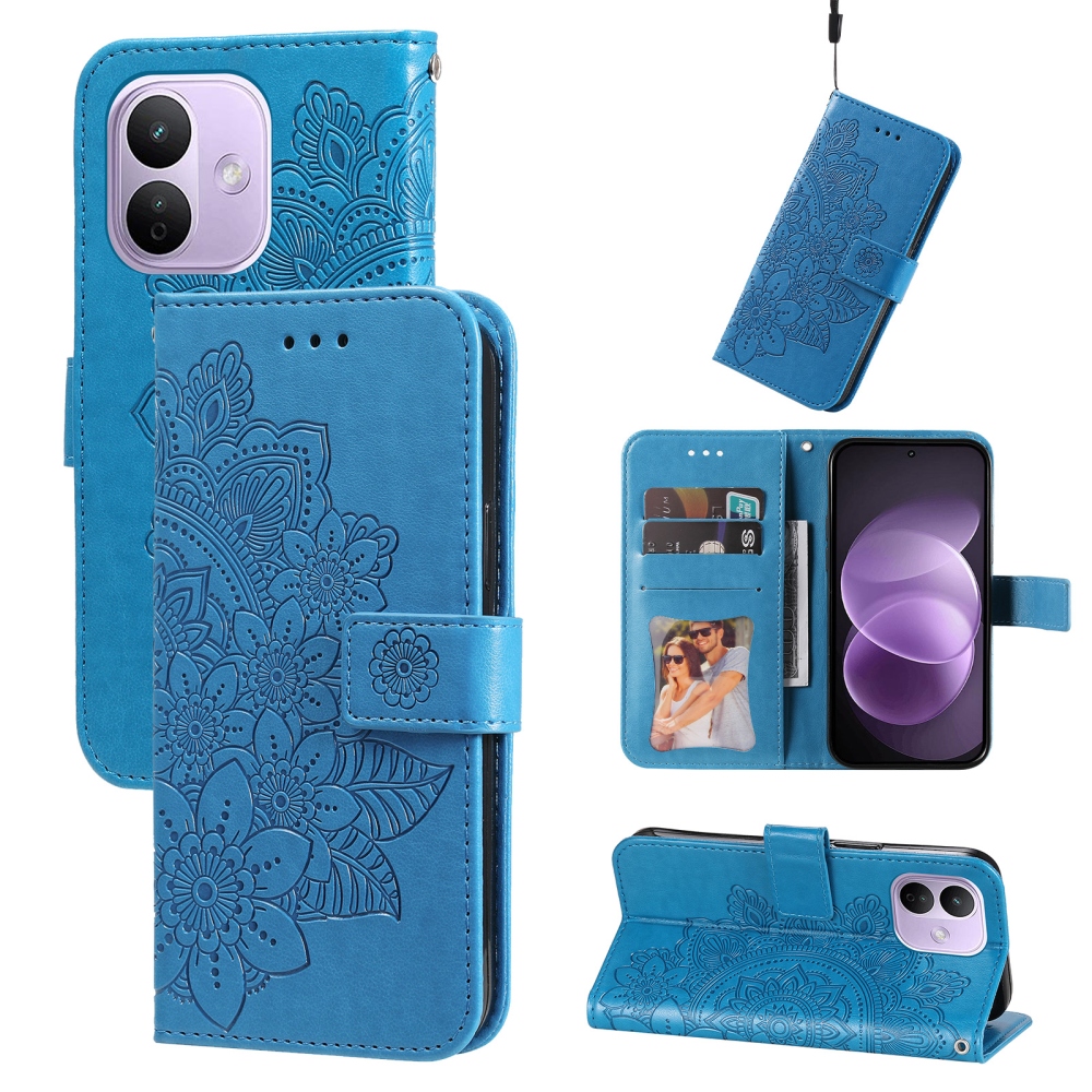 Mandala könyvformájú tok a Xiaomi Redmi Note 17 Pro 5G-hez – kék