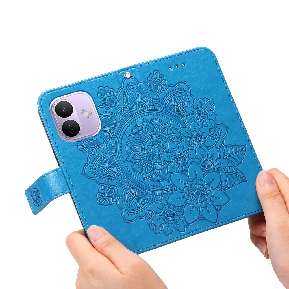 Mandala könyvformájú tok a Xiaomi Redmi Note 17 Pro 5G-hez – kék