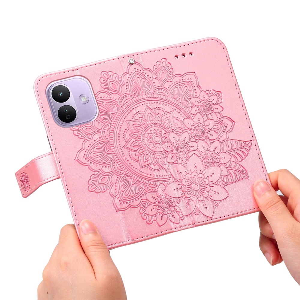 Mandala könyvformájú tok a Xiaomi Redmi Note 17 Pro 5G-hez – rózsaszín