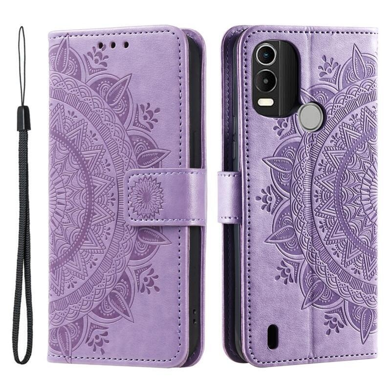 Mandala pénztárca tok Nokia C21 Plus készülékhez - lila