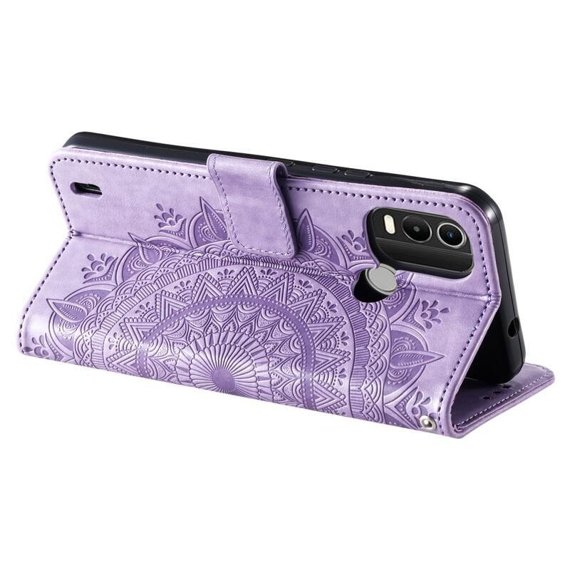 Mandala pénztárca tok Nokia C21 Plus készülékhez - lila