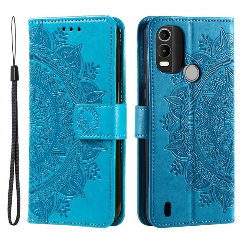 Mandala pénztárca tok Nokia C21 Plus készülékhez - kék
