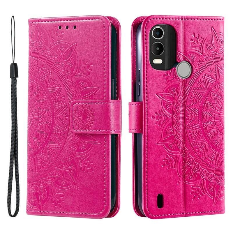 Mandala pénztárca tok Nokia C21 Plus készülékhez - rózsaszínű