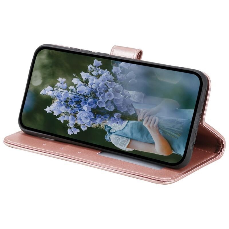 Mandala pénztárca tok Nokia C21 Plus készülékhez - rózsaarany