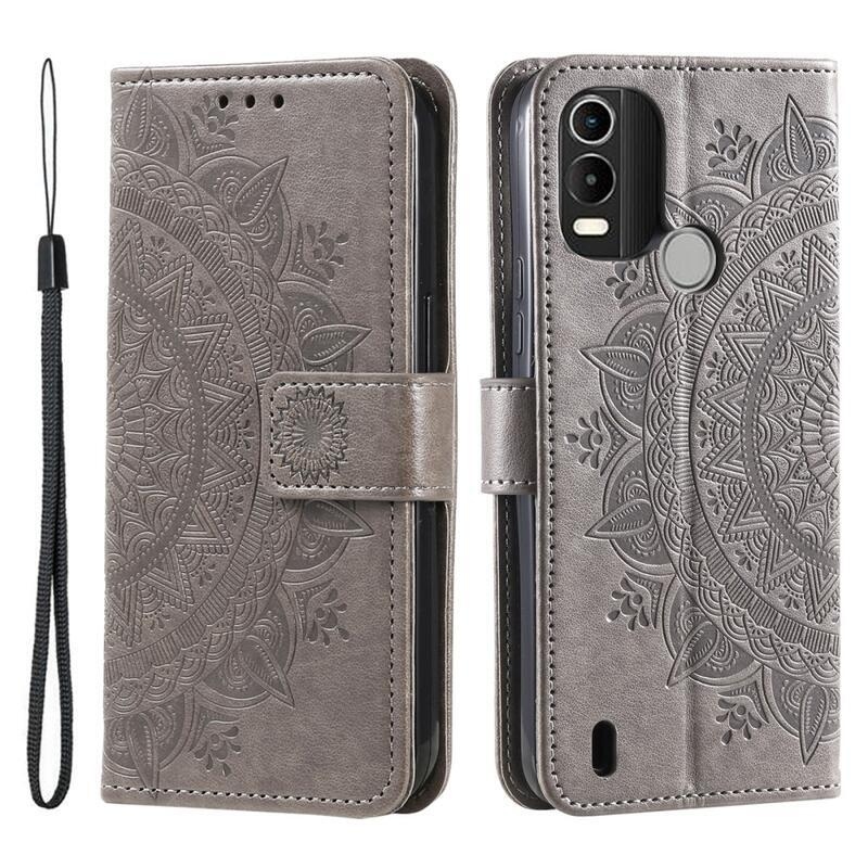 Mandala pénztárca tok a Nokia C21 Plus készülékhez - szürke
