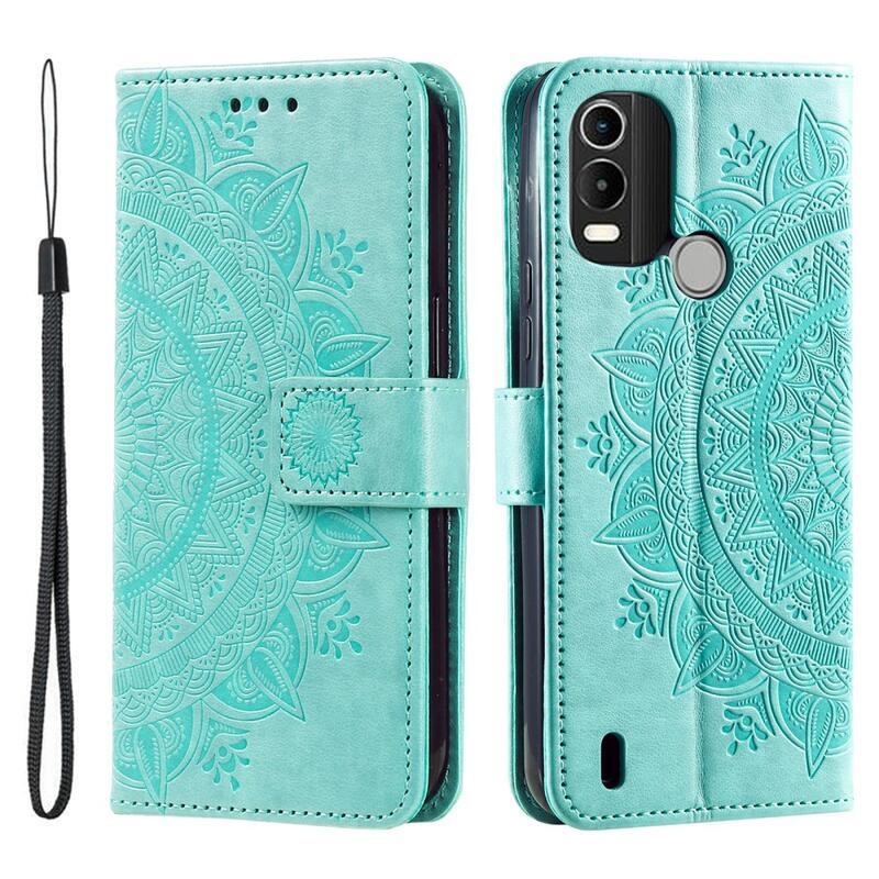 Mandala pénztárca tok a Nokia C21 Plus készülékhez - zöld