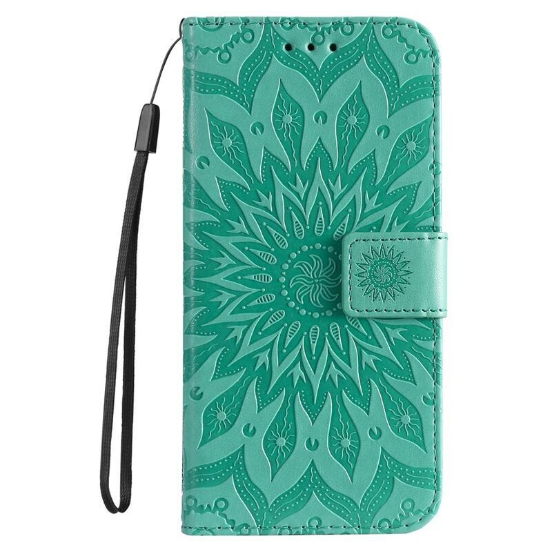 Mandala PU bőr pénztárca tok a Huawei Nova 9/Honor 50 számára - zöld