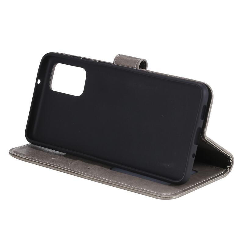 Mandala PU bőr pénztárca tok Samsung Galaxy A02s (164.2x75.9x9.1mm) - szürke