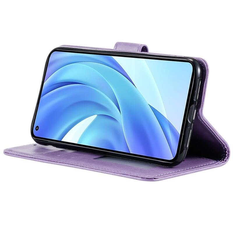 Mandala PU bőr pénztárca tok Xiaomi Mi 11 Lite 4G/5G/11 Lite 5G NE - lila