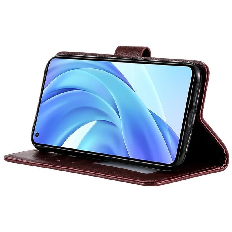 Mandala PU bőr pénztárca tok Xiaomi Mi 11 Lite 4G/5G/11 Lite 5G NE - barna