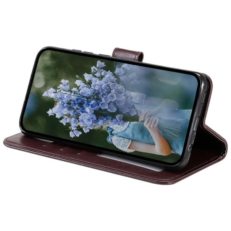 Mandala PU bőr pénztárca tok Xiaomi Poco X4 GT-hez - barna