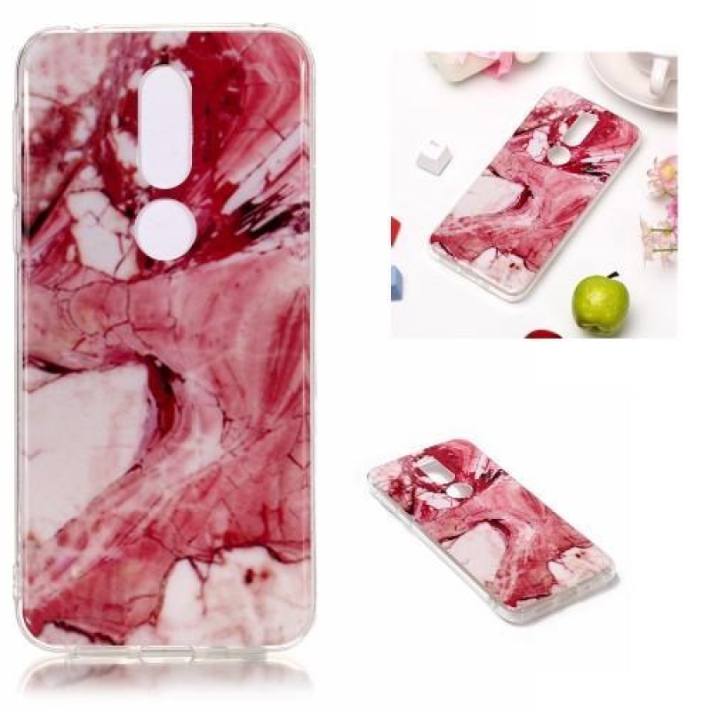 Márvány zselés tok képpel a mobilon Nokia 7.1 - minta 7