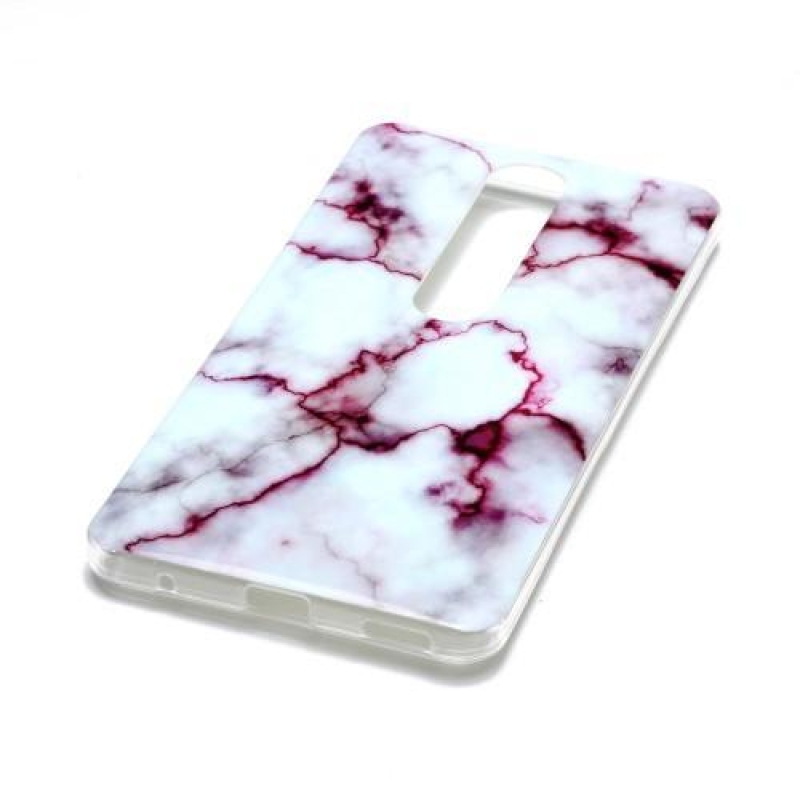 Márvány szilikon borítás Nokia 6.1 készülékhez - lila