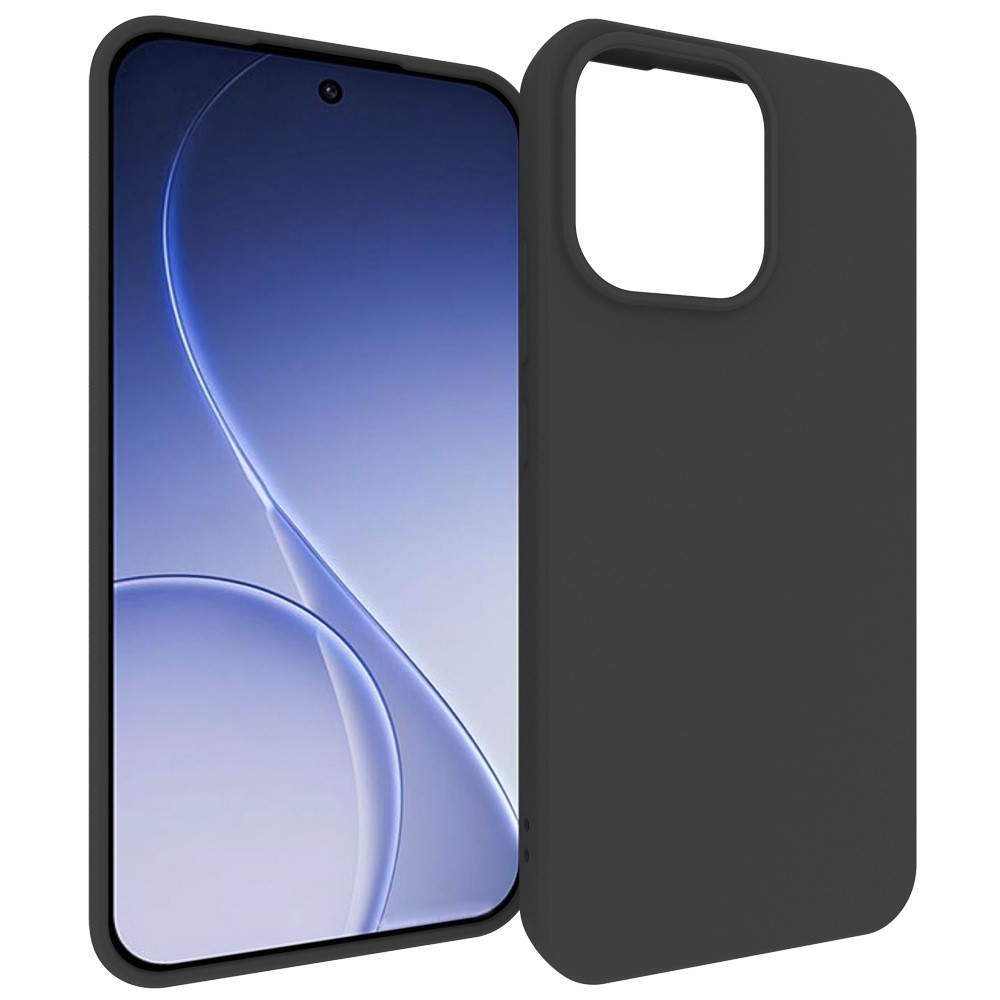 Matt zselés tok Oppo Reno 15 FS 5G készülékhez - fekete