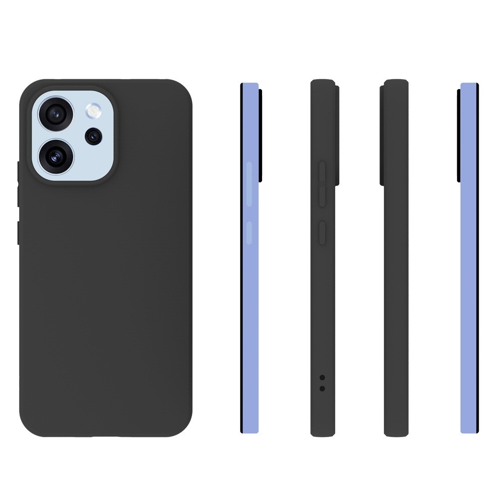 Matt zselés tok Oppo Reno 15 FS 5G készülékhez - fekete