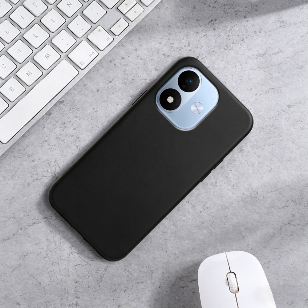 Matt gél tok a Xiaomi Redmi Note 17 4G/5G mobiltelefonhoz – fekete