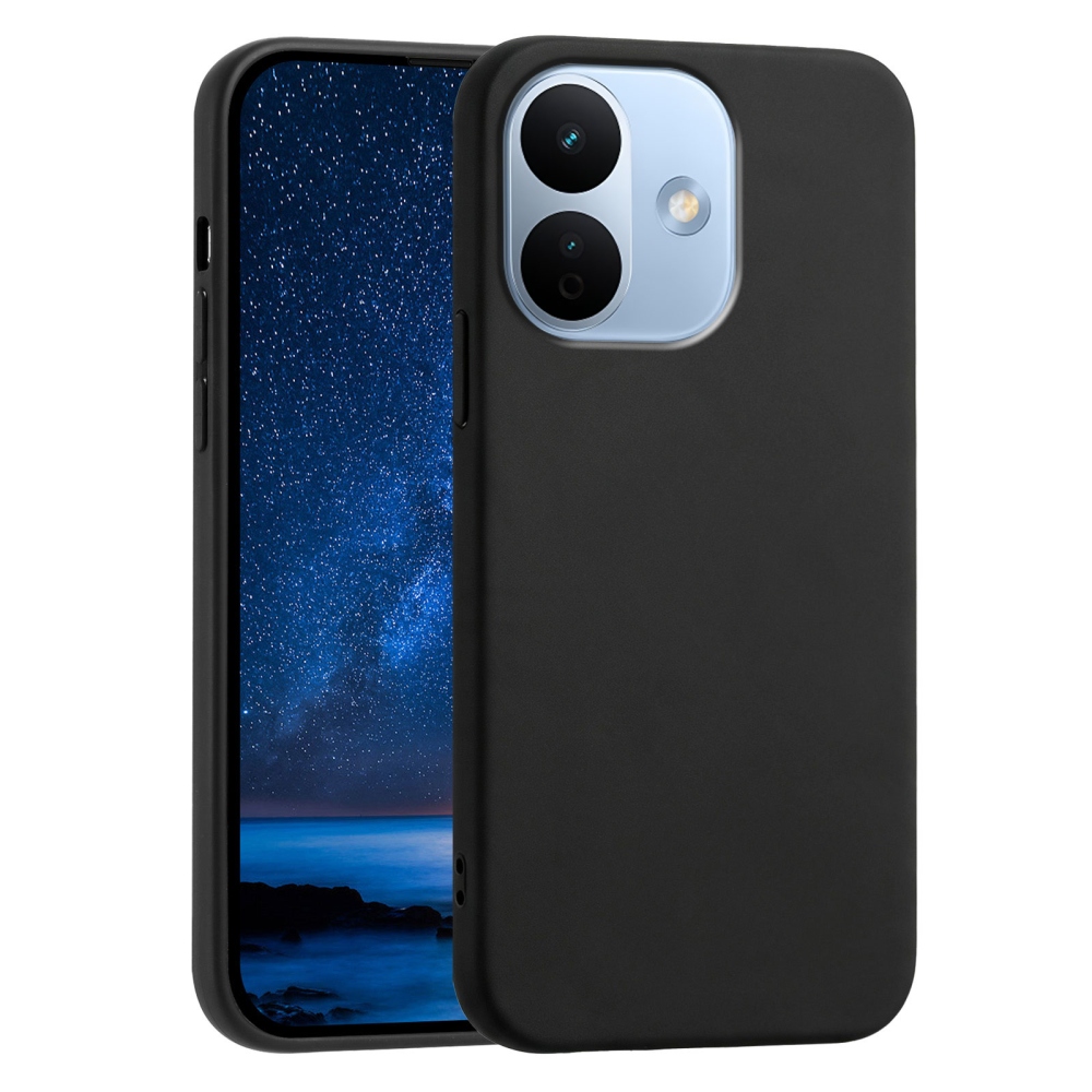 Matt gél tok a Xiaomi Redmi Note 17 Pro 5G mobiltelefonhoz – fekete