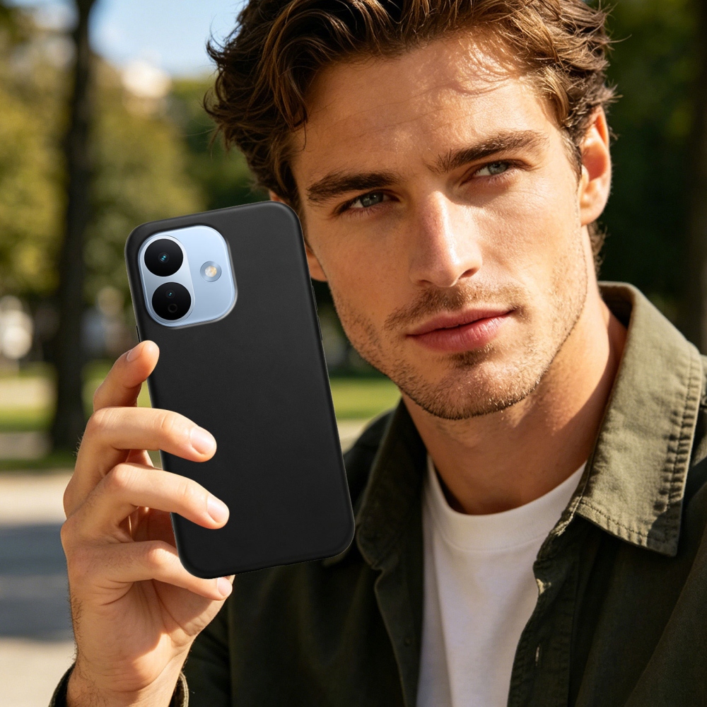 Matt gél tok a Xiaomi Redmi Note 17 Pro 5G mobiltelefonhoz – fekete