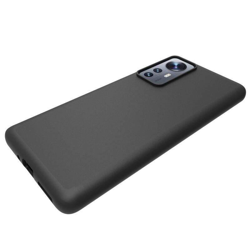Matt zselés tok Xiaomi 12/12X mobiltelefonhoz - fekete