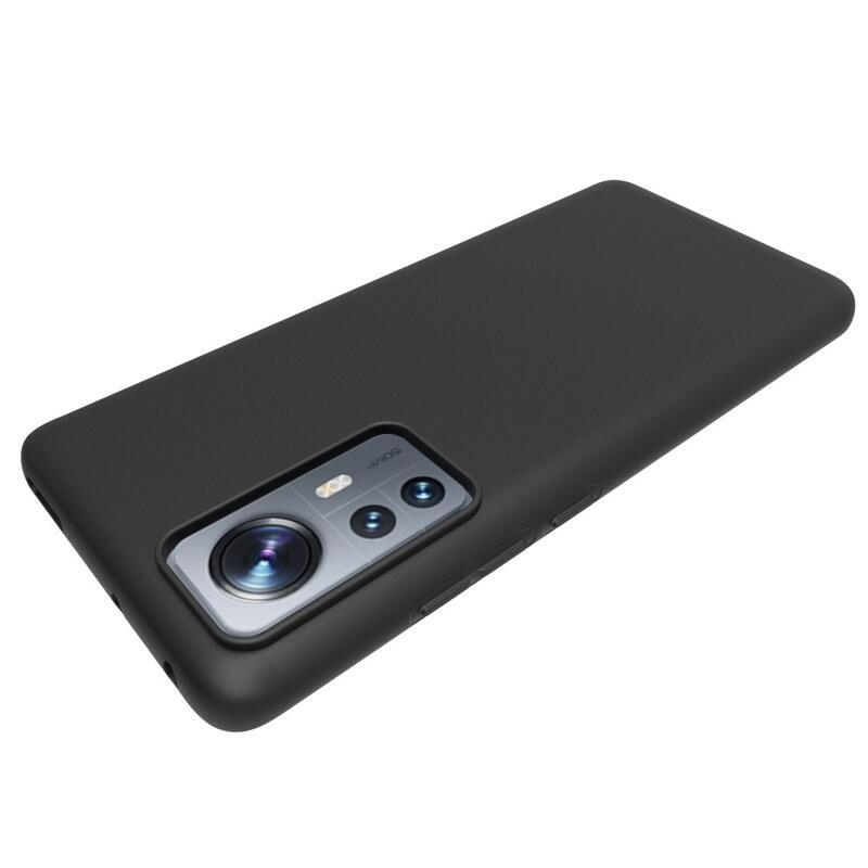 Matt zselés tok Xiaomi 12/12X mobiltelefonhoz - fekete
