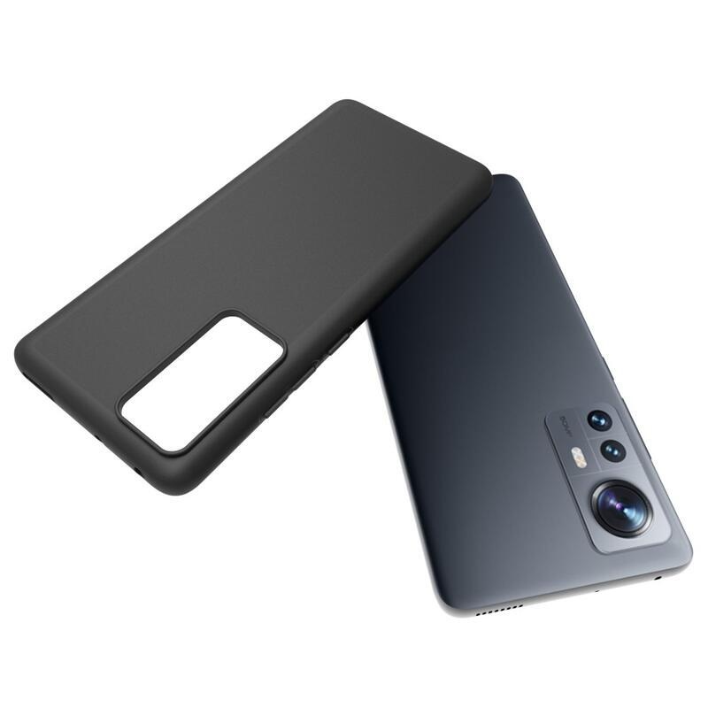 Matt zselés tok Xiaomi 12/12X mobiltelefonhoz - fekete