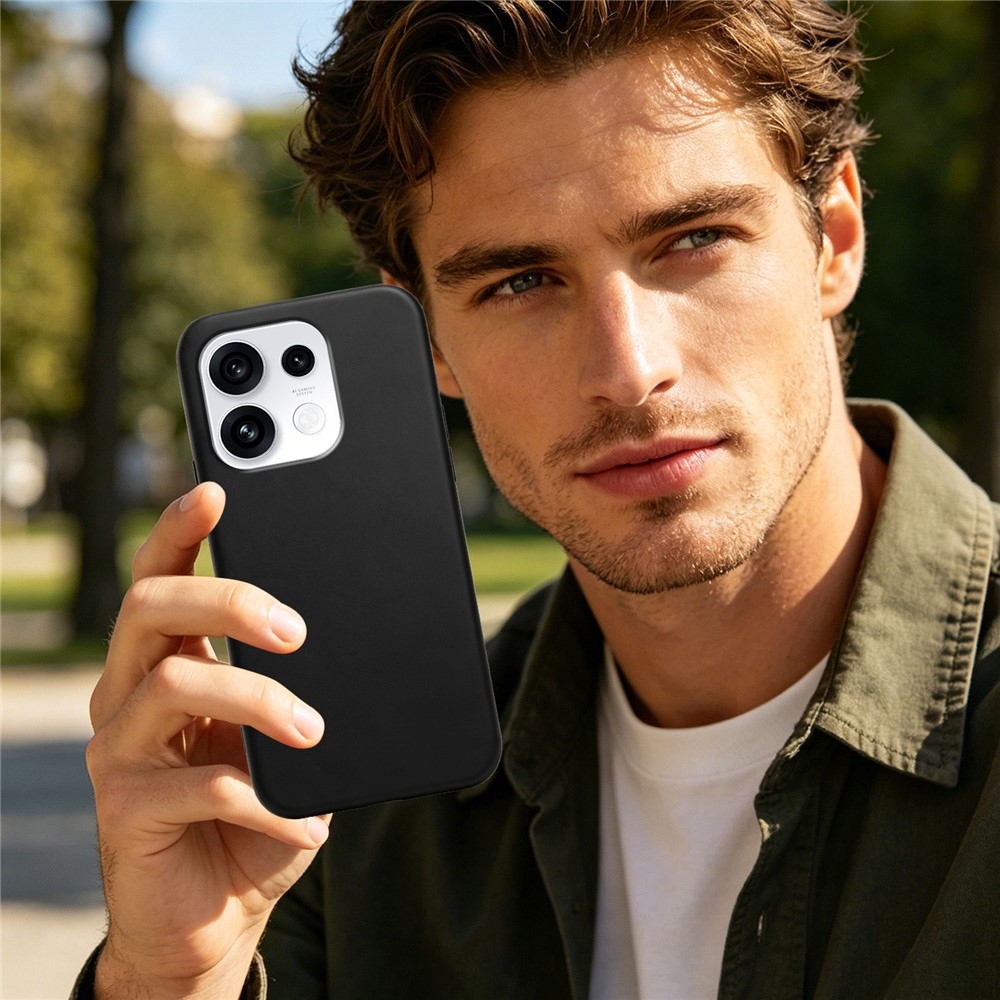 Matt gél tok az Oppo Reno 16 Pro 5G/Oppo Reno 16 5G készülékhez – fekete