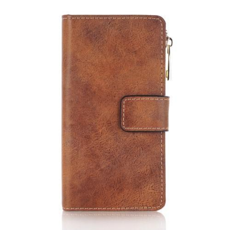 Matt 2in1 pénztárca tok levehető tartozékkal iPhone 6s Plus és 6 Plus készülékhez - barna