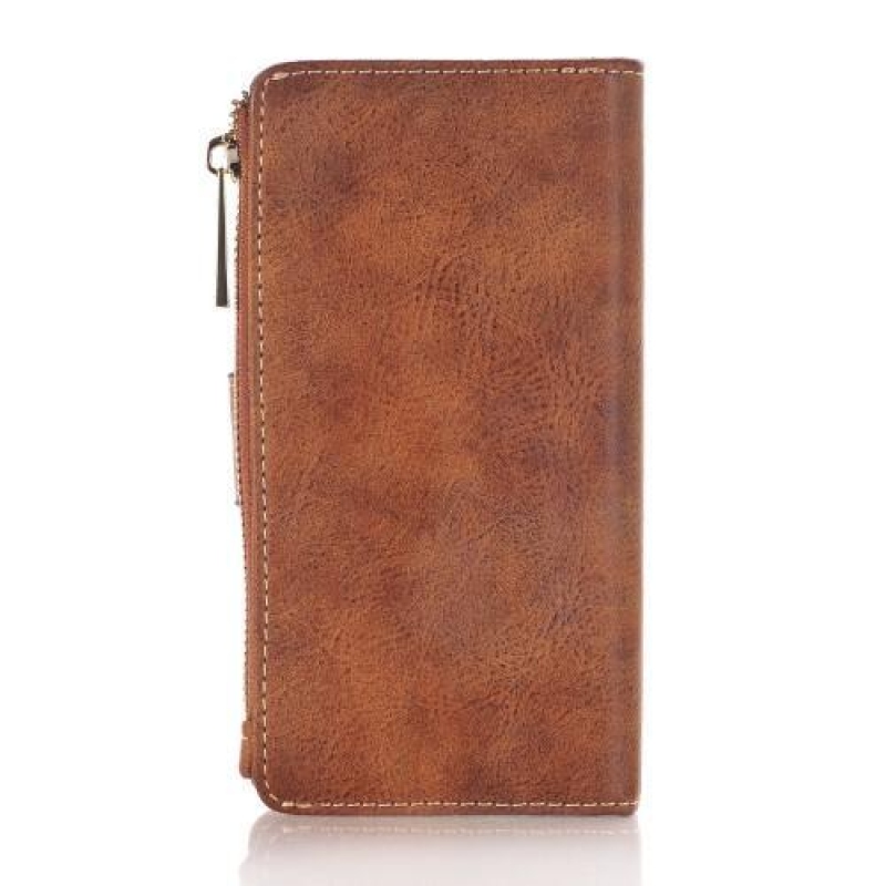 Matt 2in1 pénztárca tok levehető tartozékkal iPhone 6s Plus és 6 Plus készülékhez - barna