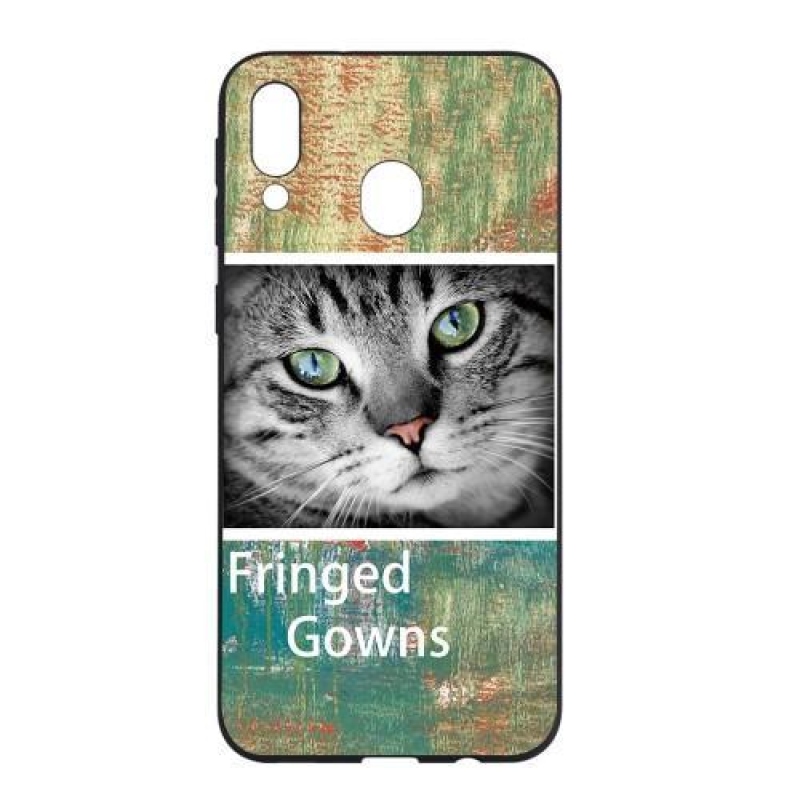 Matt zselés tok Samsung Galaxy A30 készülékhez - macska